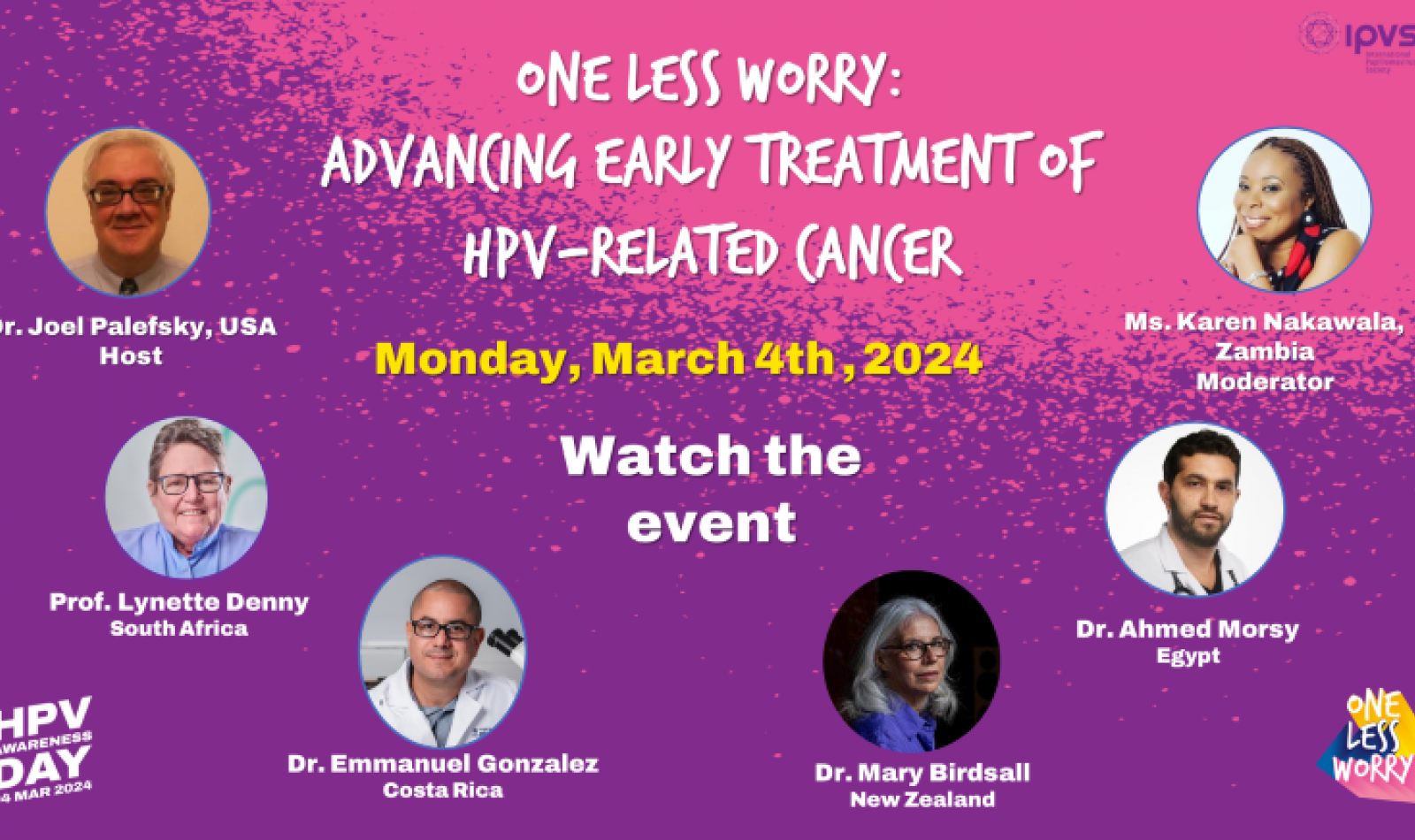 High-Level Panel Event on IHAD: One Less Worry – Advancing early treatment of HPV related cancer.